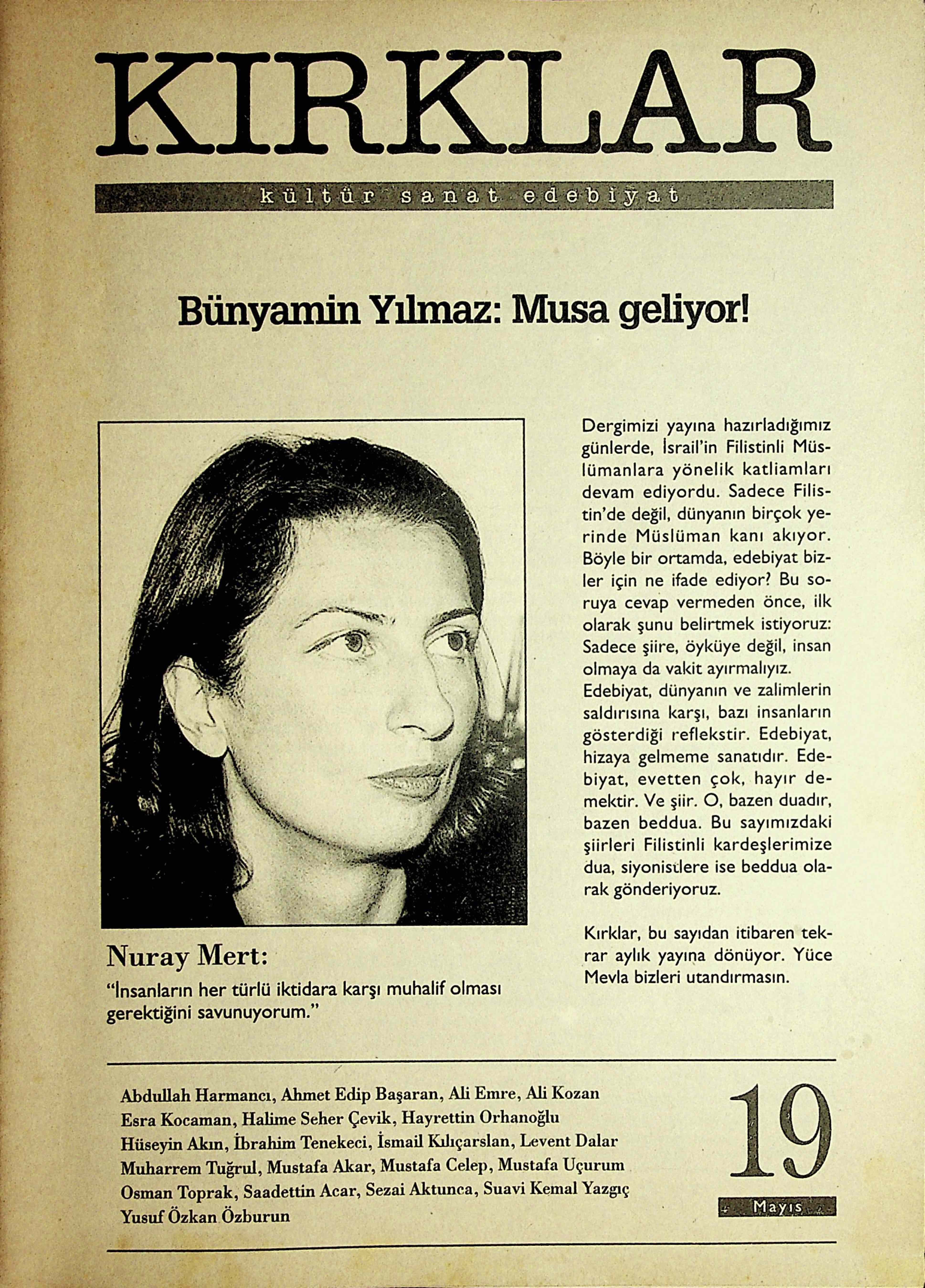 1. Cilt 19. Sayı Kapağı