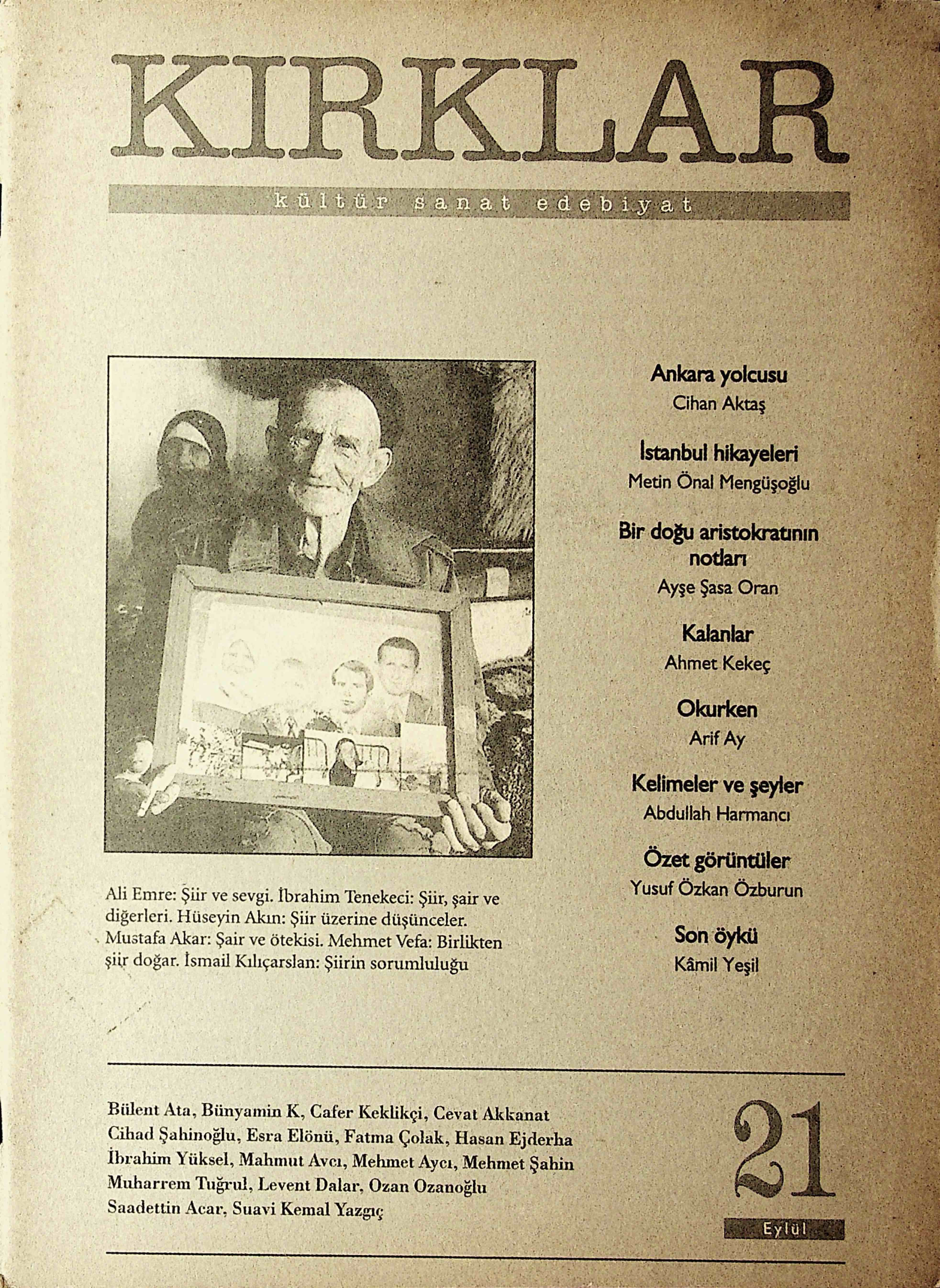 1. Cilt 21. Sayı Kapağı