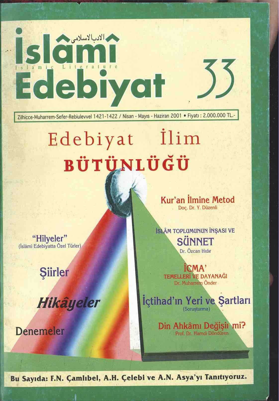 3. Cilt 33. Sayı Kapağı