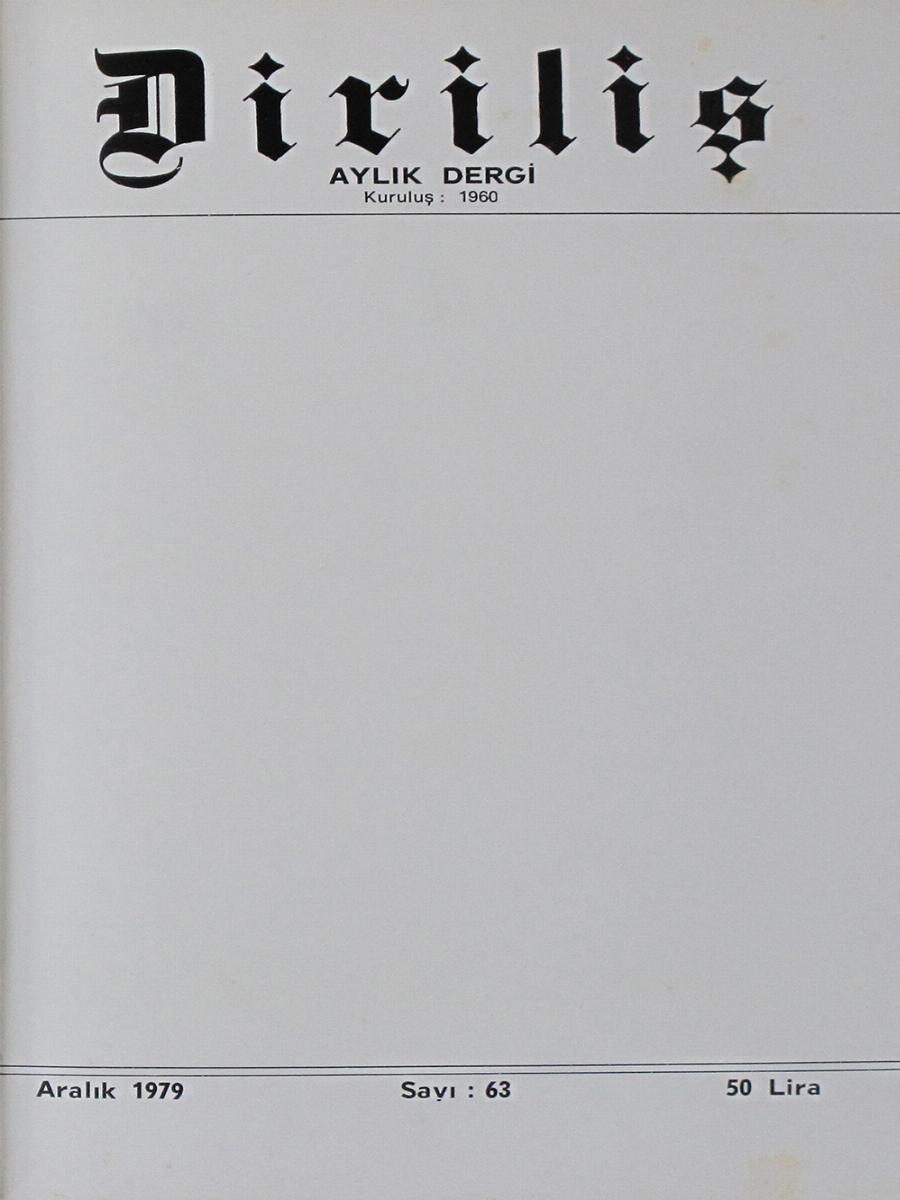 5. Cilt 63. Sayı Kapağı