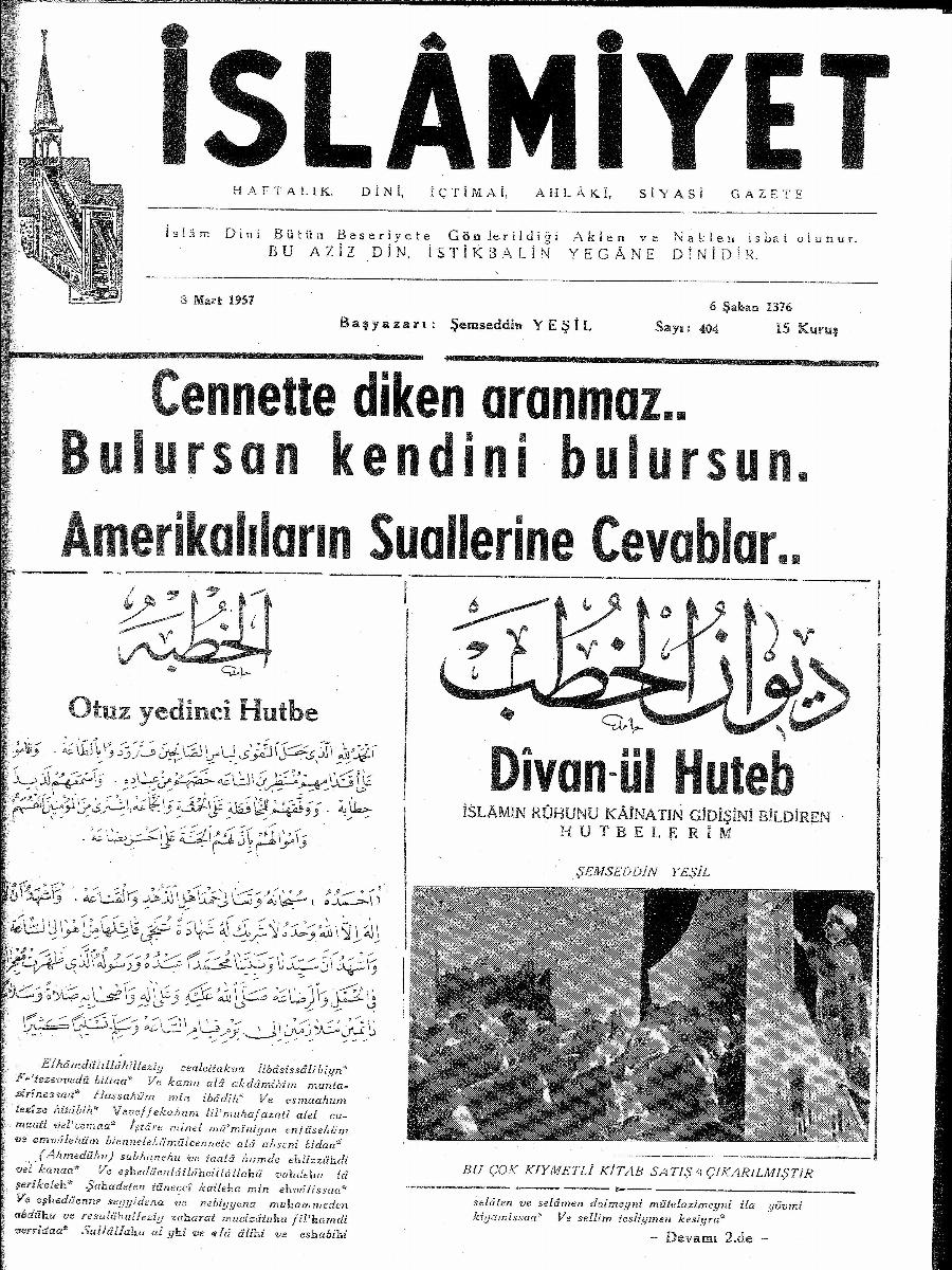 8. Cilt 404. Sayı Kapağı