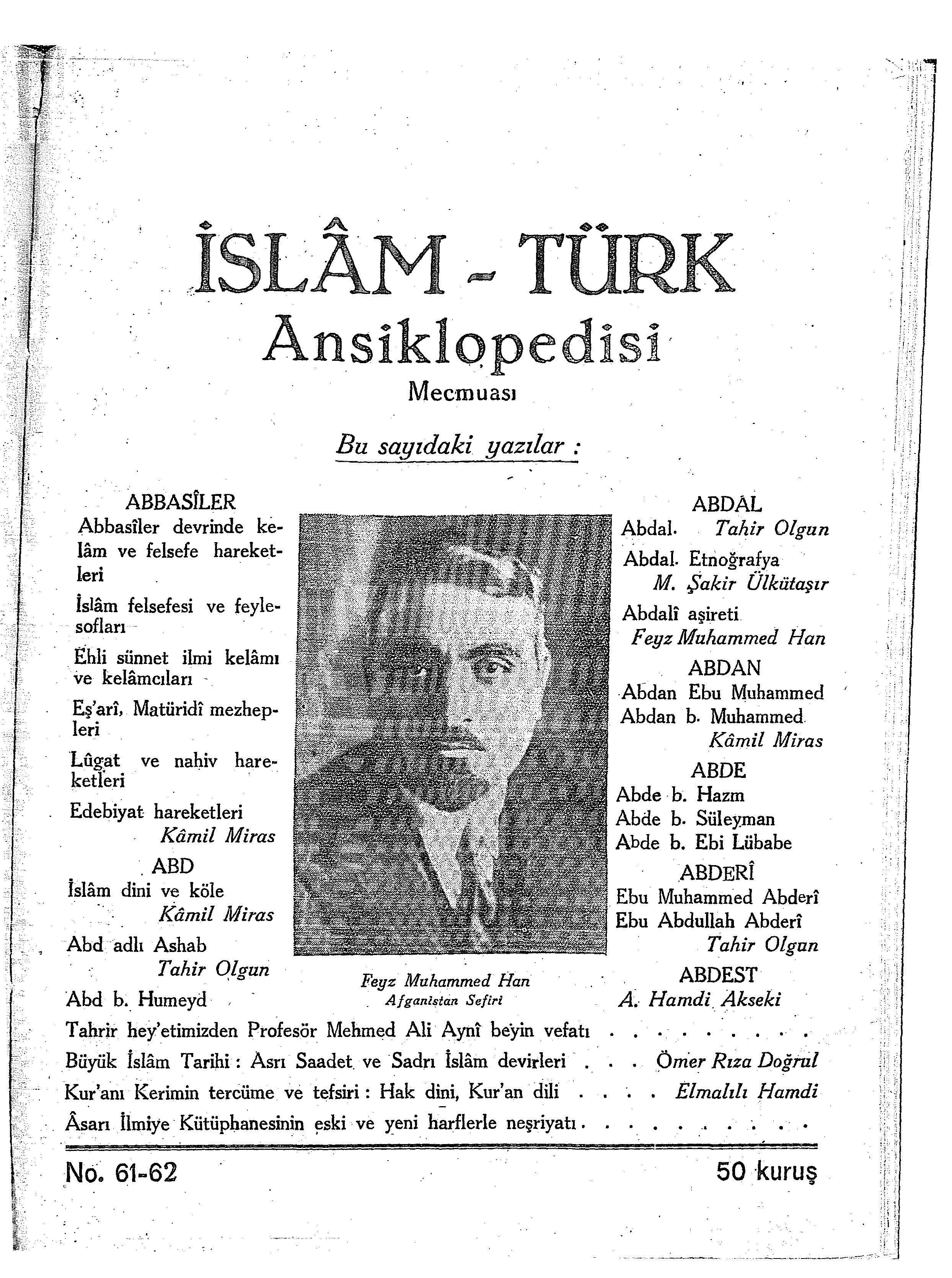 2. Cilt 61-62. Sayı Kapağı