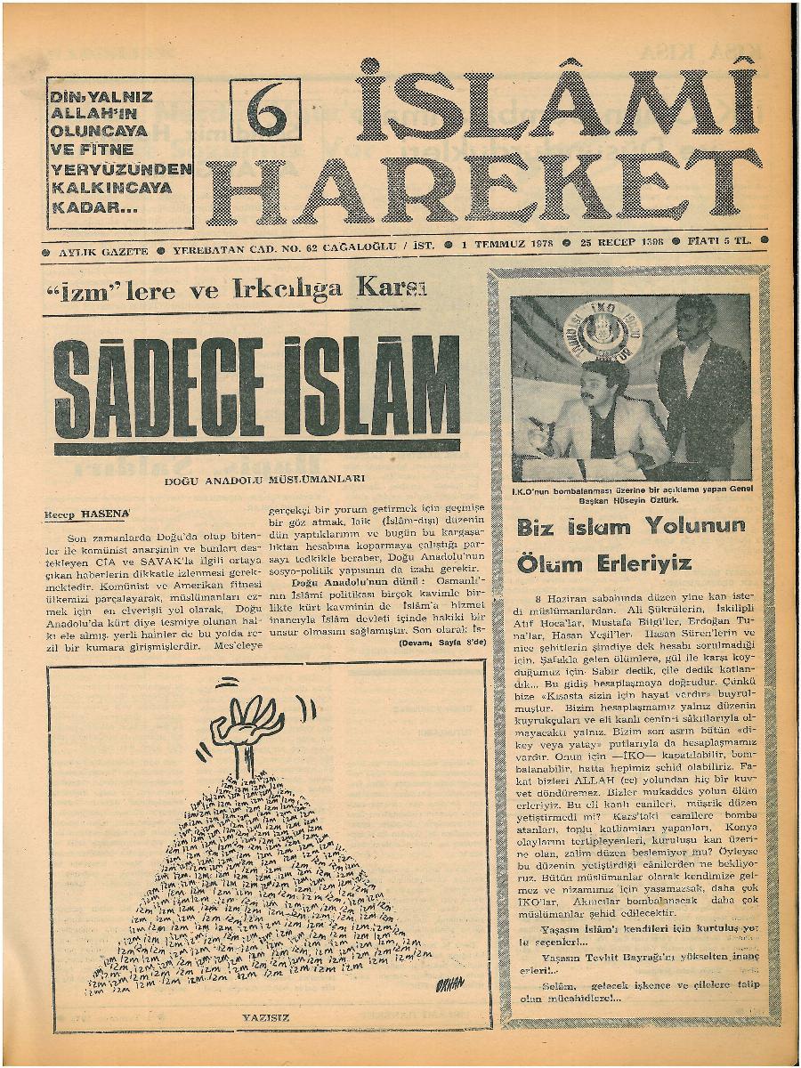 1. Cilt 6. Sayı Kapağı