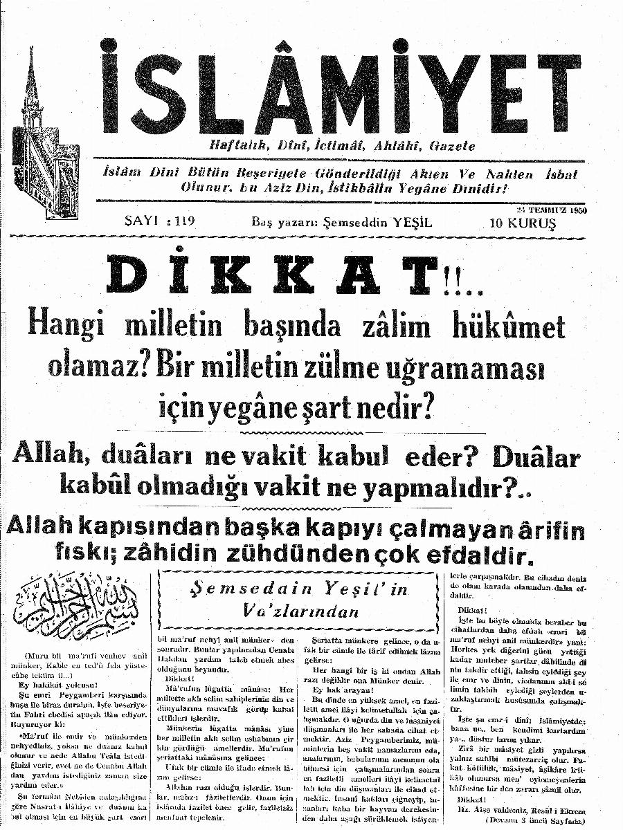 3. Cilt 119. Sayı Kapağı