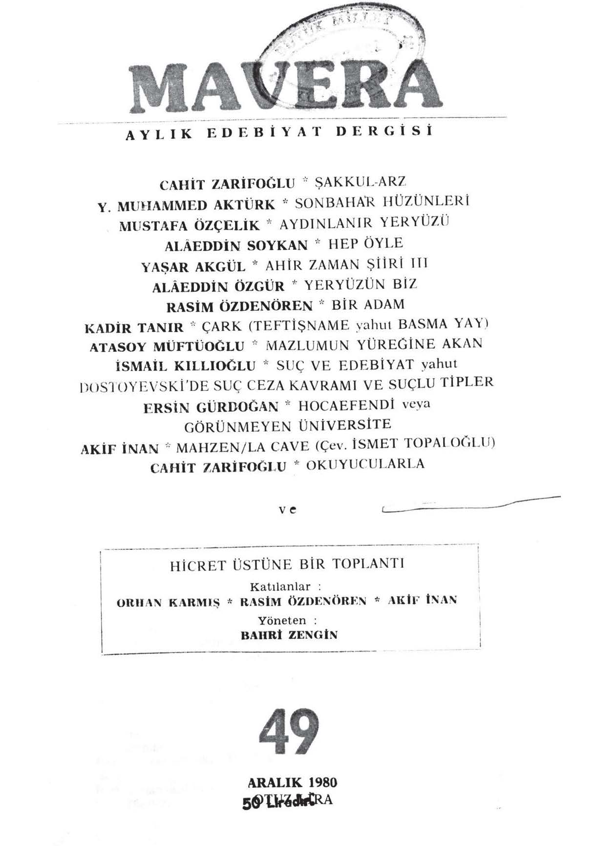 4. Cilt 49. Sayı Kapağı