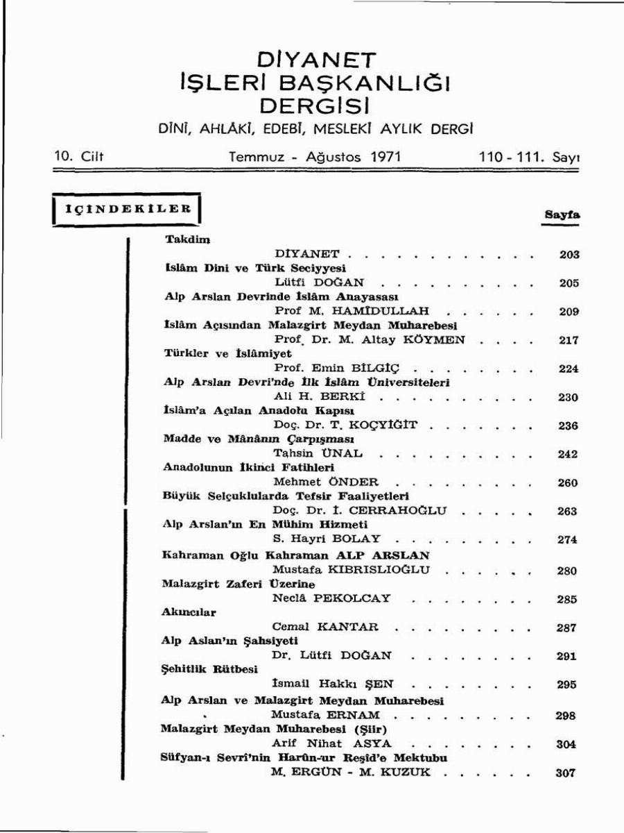 10. Cilt 110-111. Sayı Kapağı