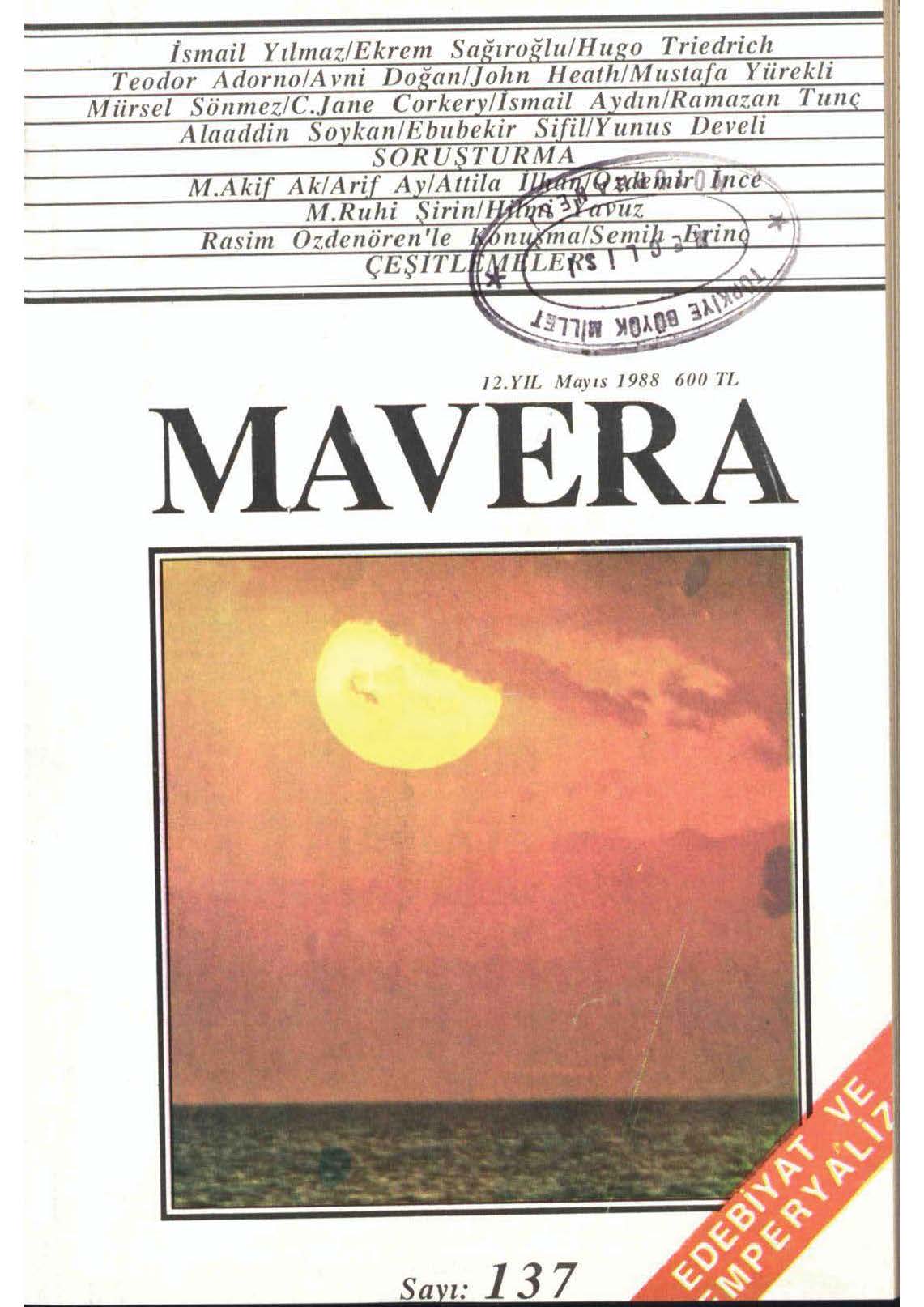 12. Cilt 137. Sayı Kapağı