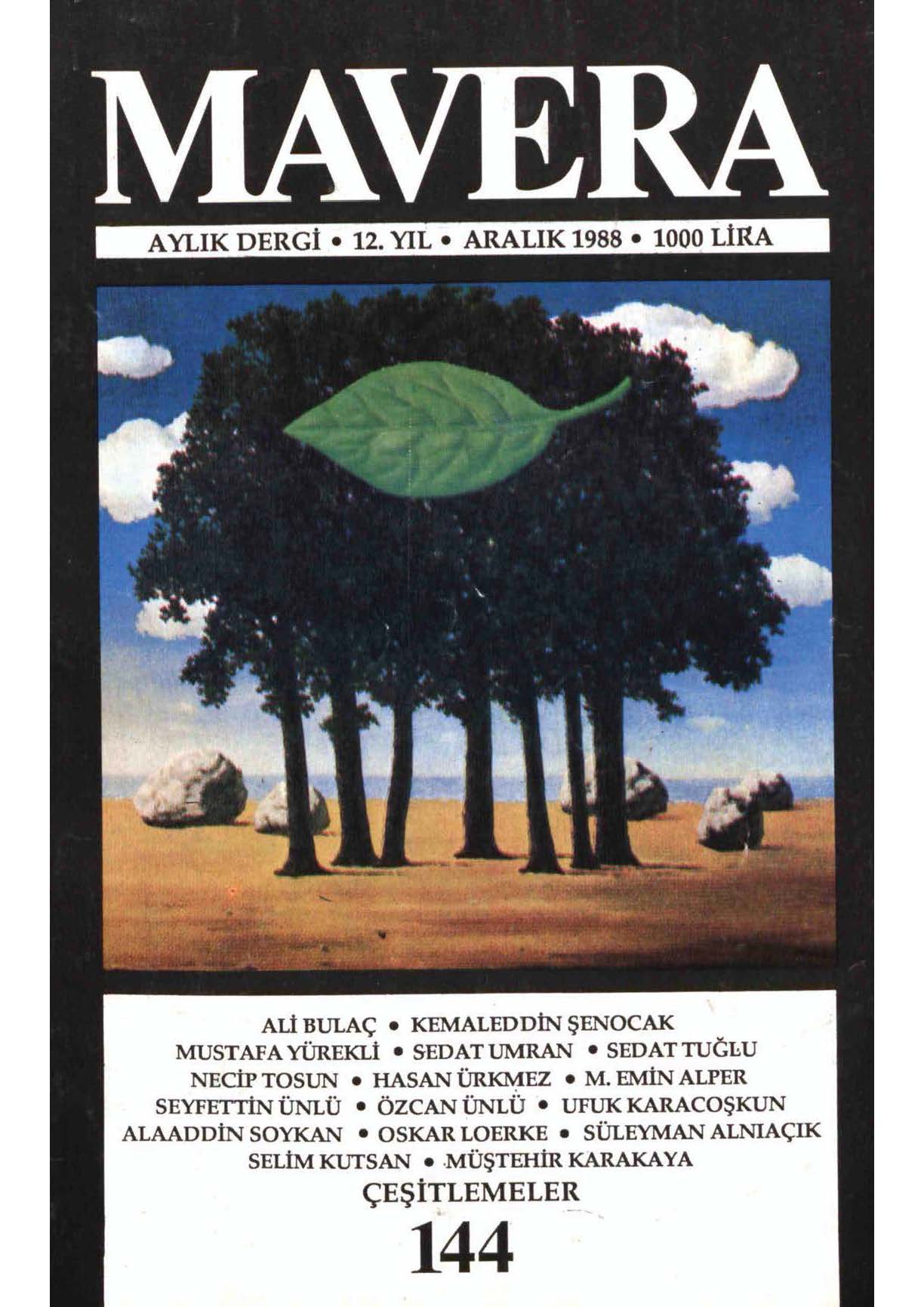 12. Cilt 144. Sayı Kapağı
