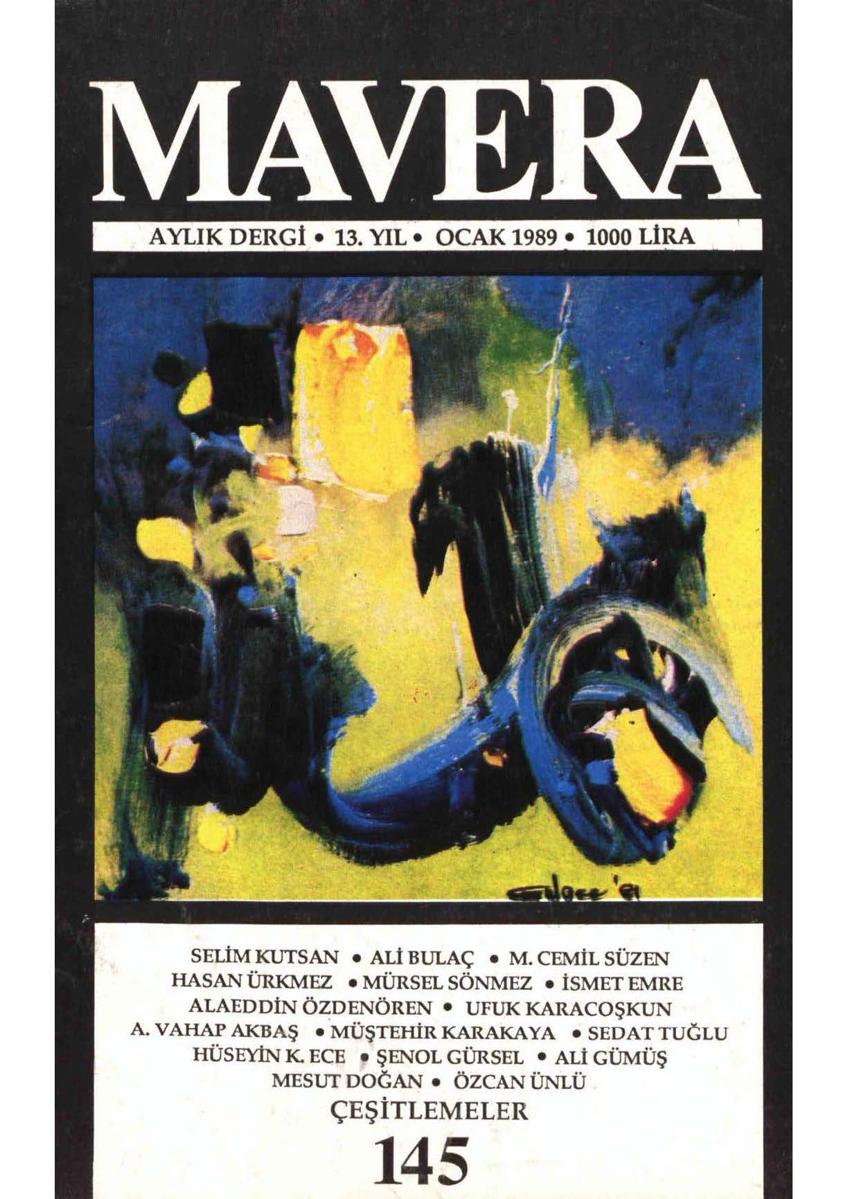 13. Cilt 145. Sayı Kapağı