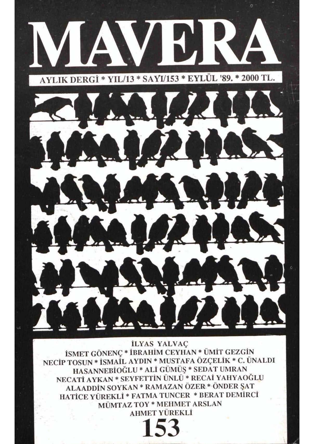 13. Cilt 153. Sayı Kapağı