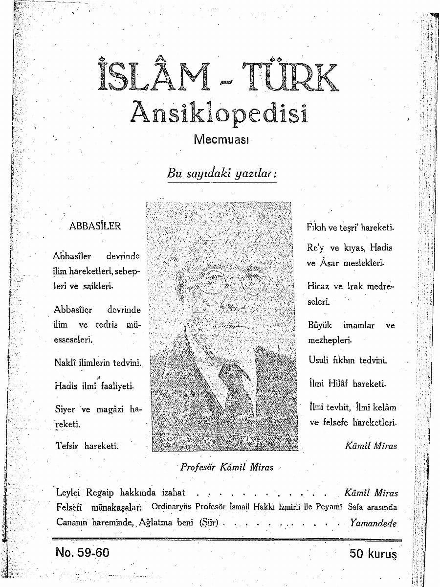 2. Cilt 59-60. Sayı Kapağı