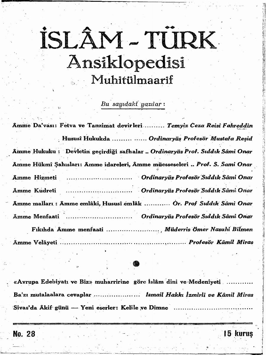 1. Cilt 28. Sayı Kapağı