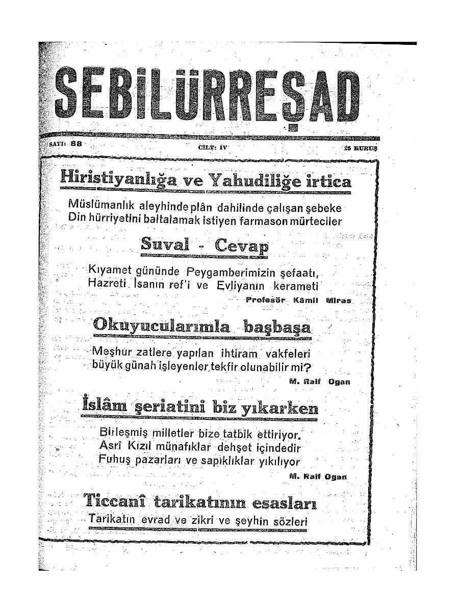 4. Cilt 88. Sayı Kapağı