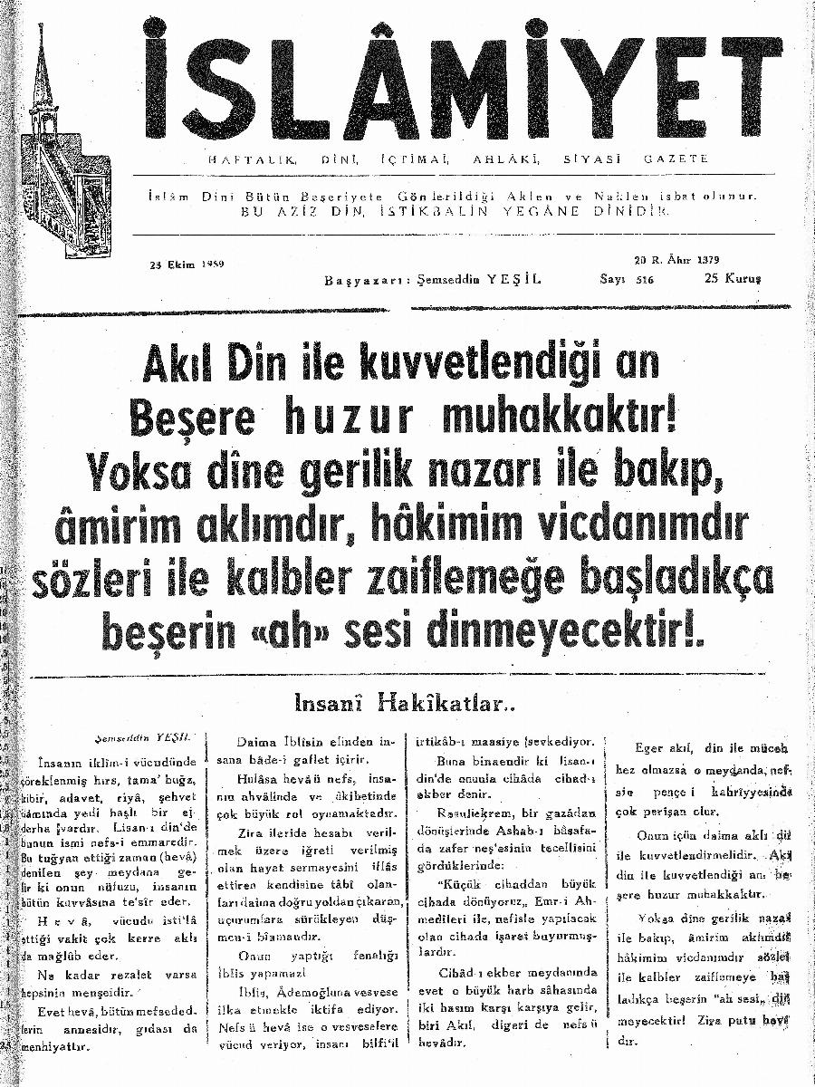 10. Cilt 516. Sayı Kapağı