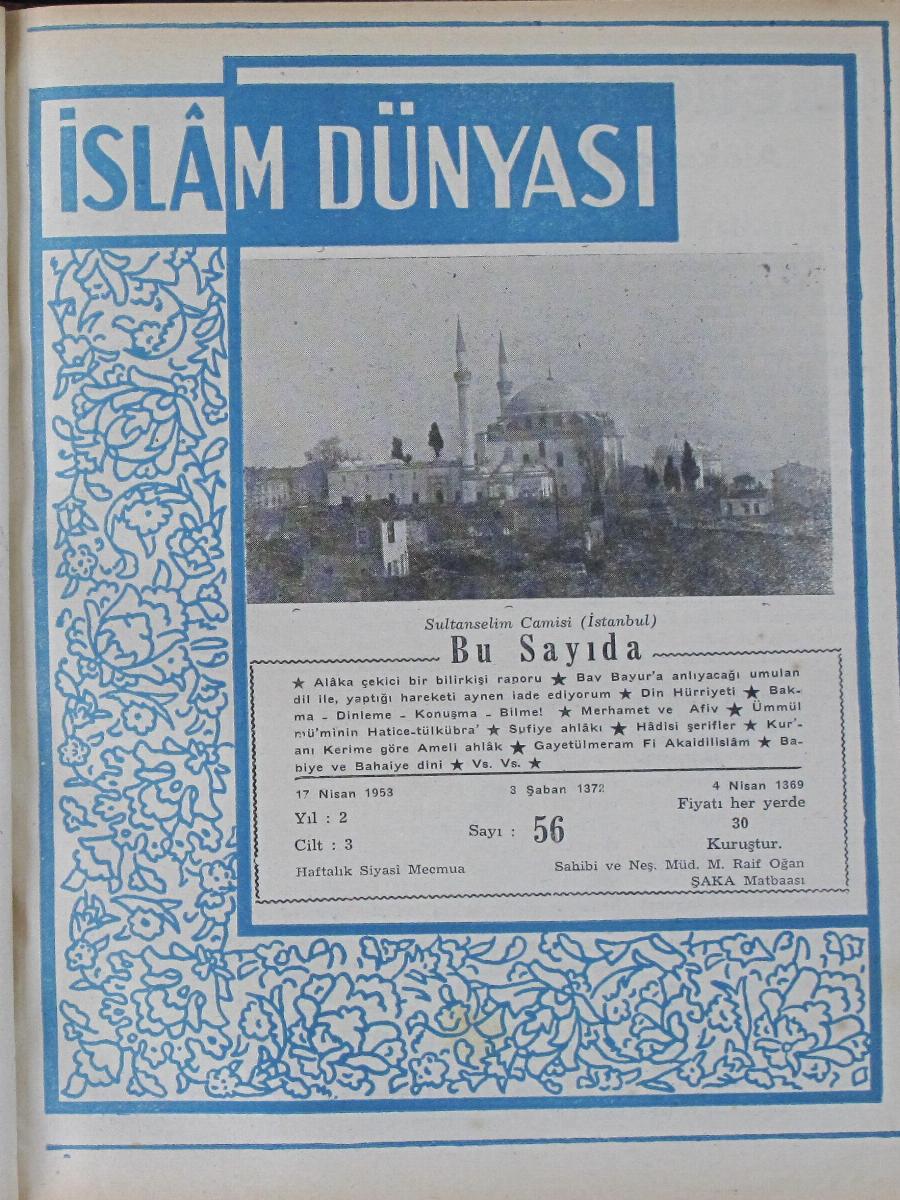 3. Cilt 56. Sayı Kapağı