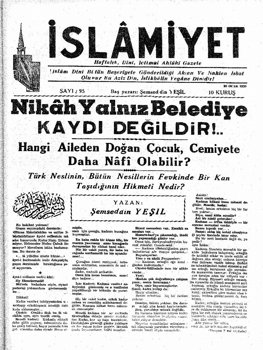 2. Cilt 95. Sayı Kapağı