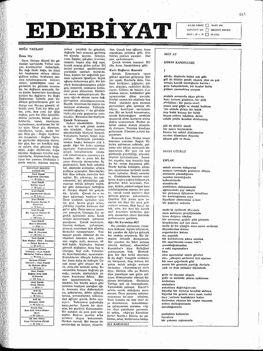 5. Cilt 38+74. Sayı Kapağı