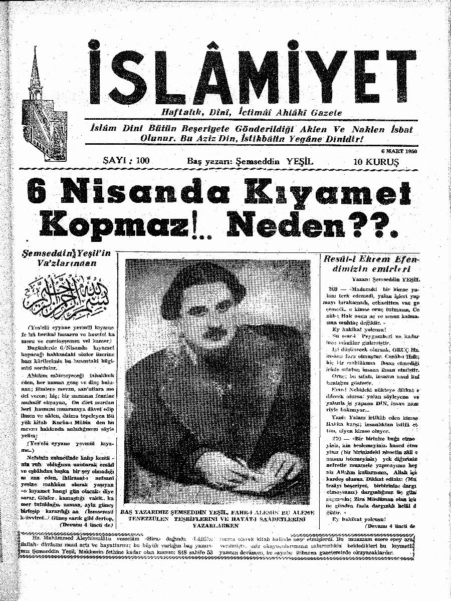 2. Cilt 100. Sayı Kapağı