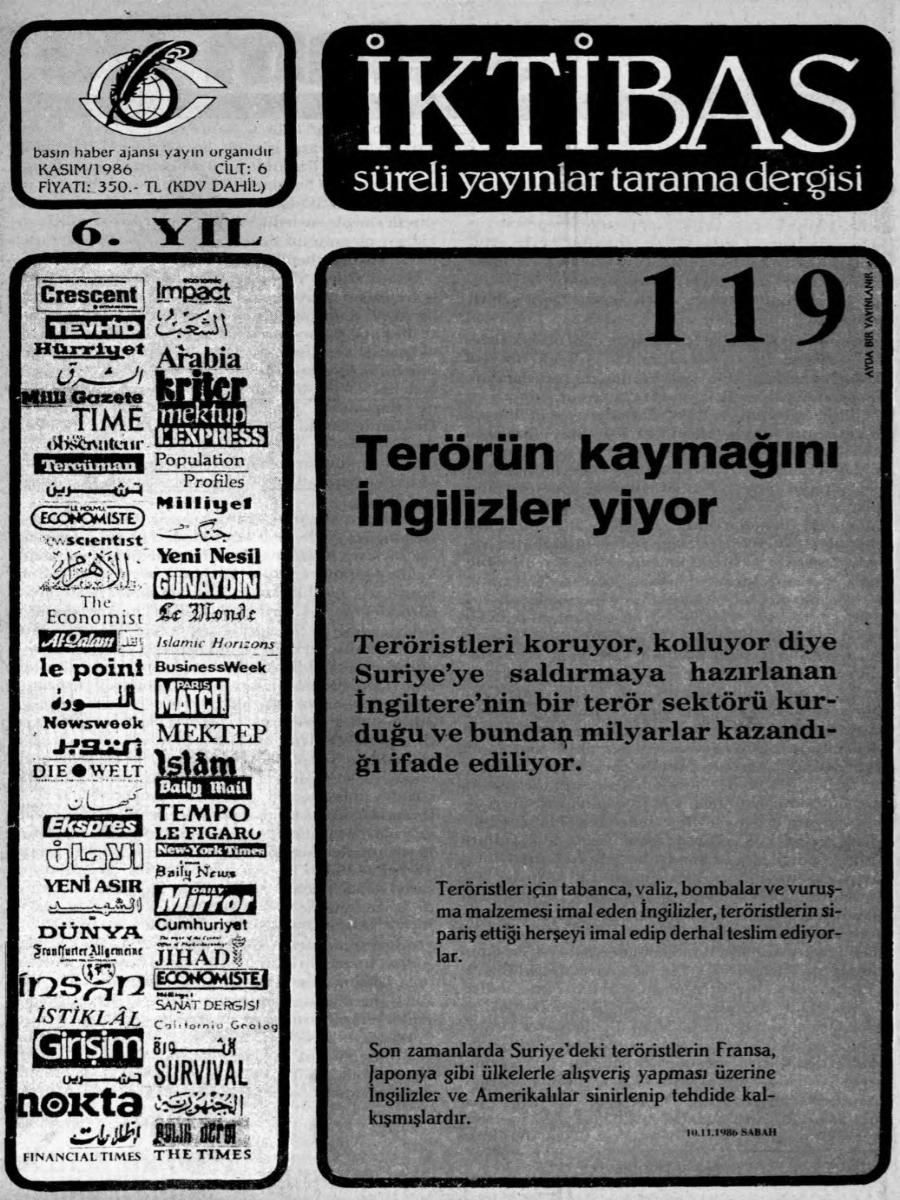 6. Cilt 119. Sayı Kapağı