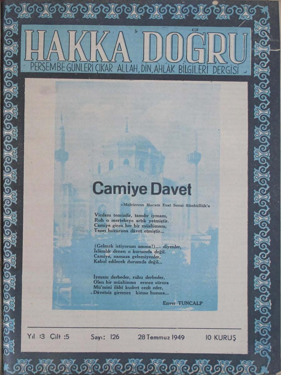 5. Cilt 126. Sayı Kapağı