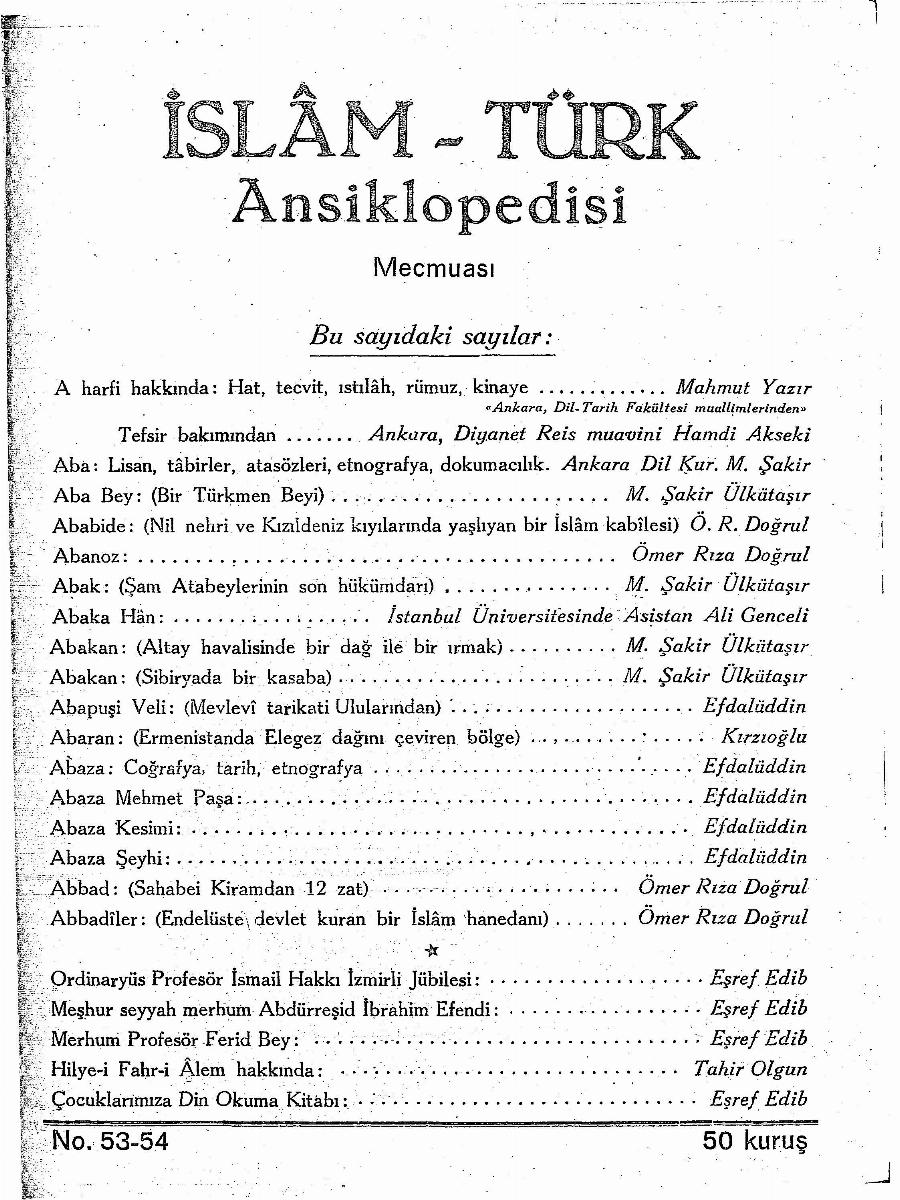 2. Cilt 53-54. Sayı Kapağı