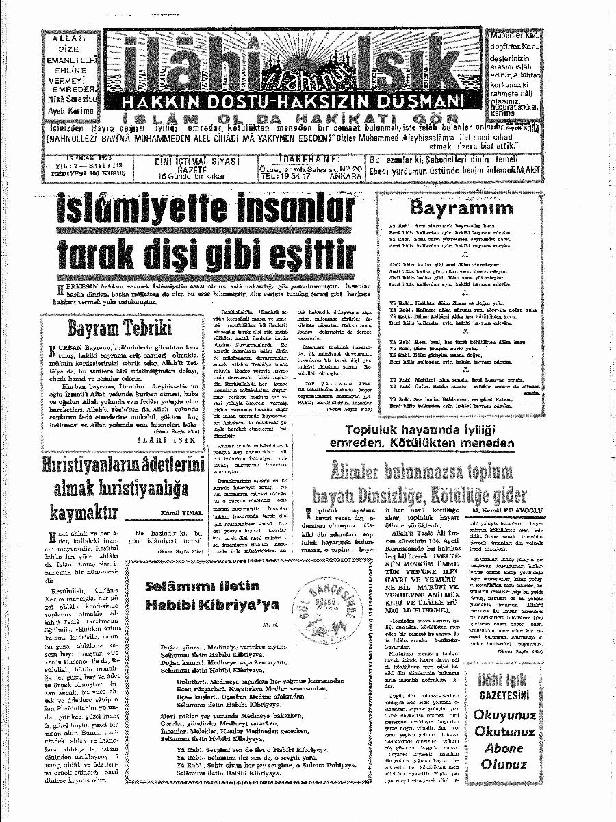 7. Cilt 115. Sayı Kapağı