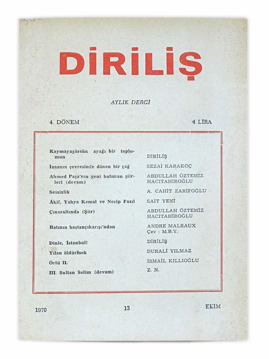 3. Cilt 13. Sayı Kapağı