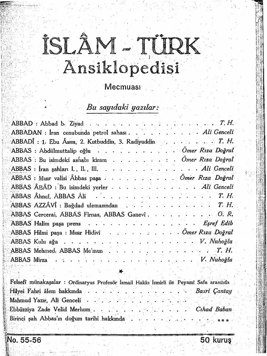 2. Cilt 55-56. Sayı Kapağı