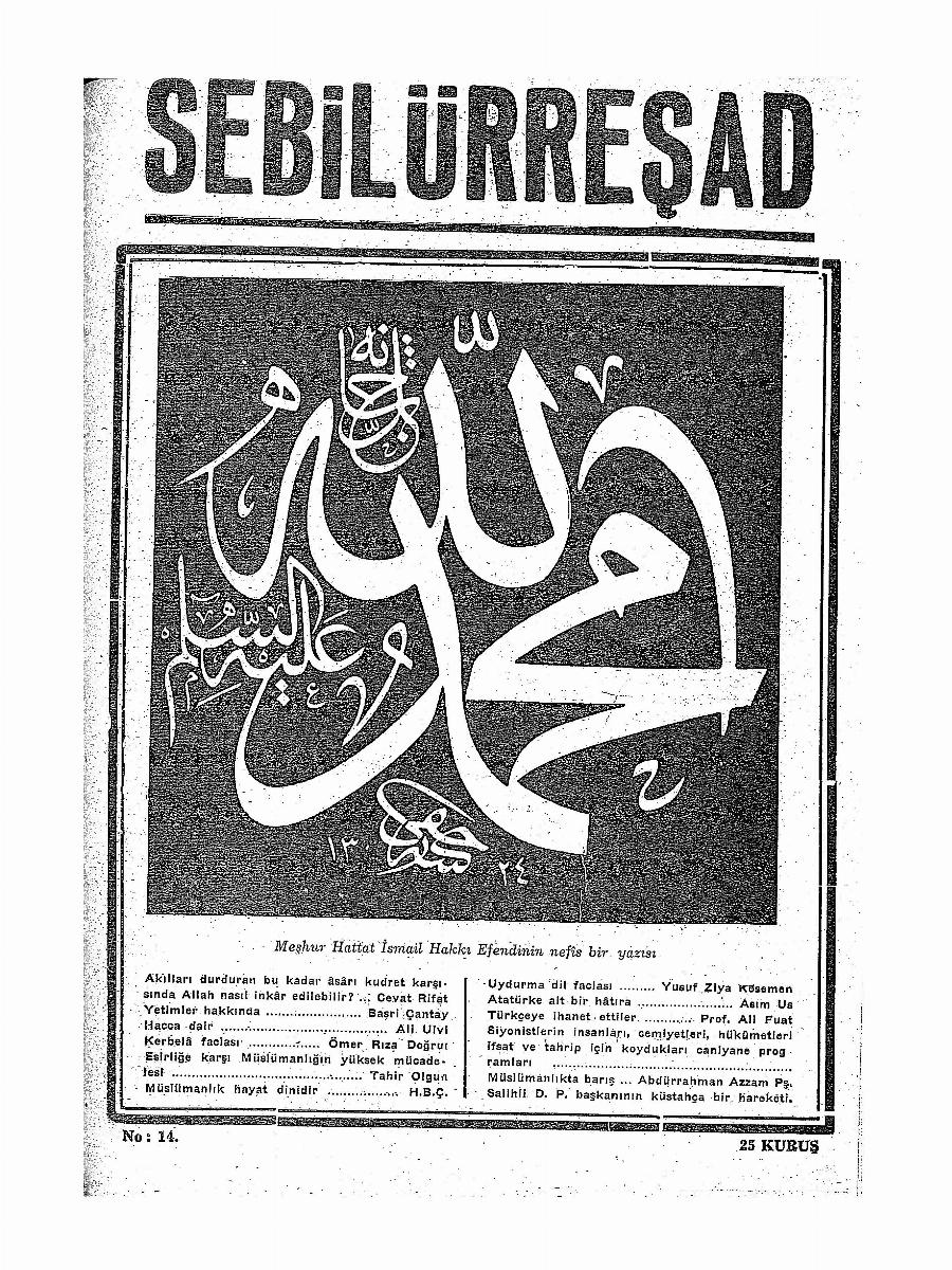 1. Cilt 14. Sayı Kapağı