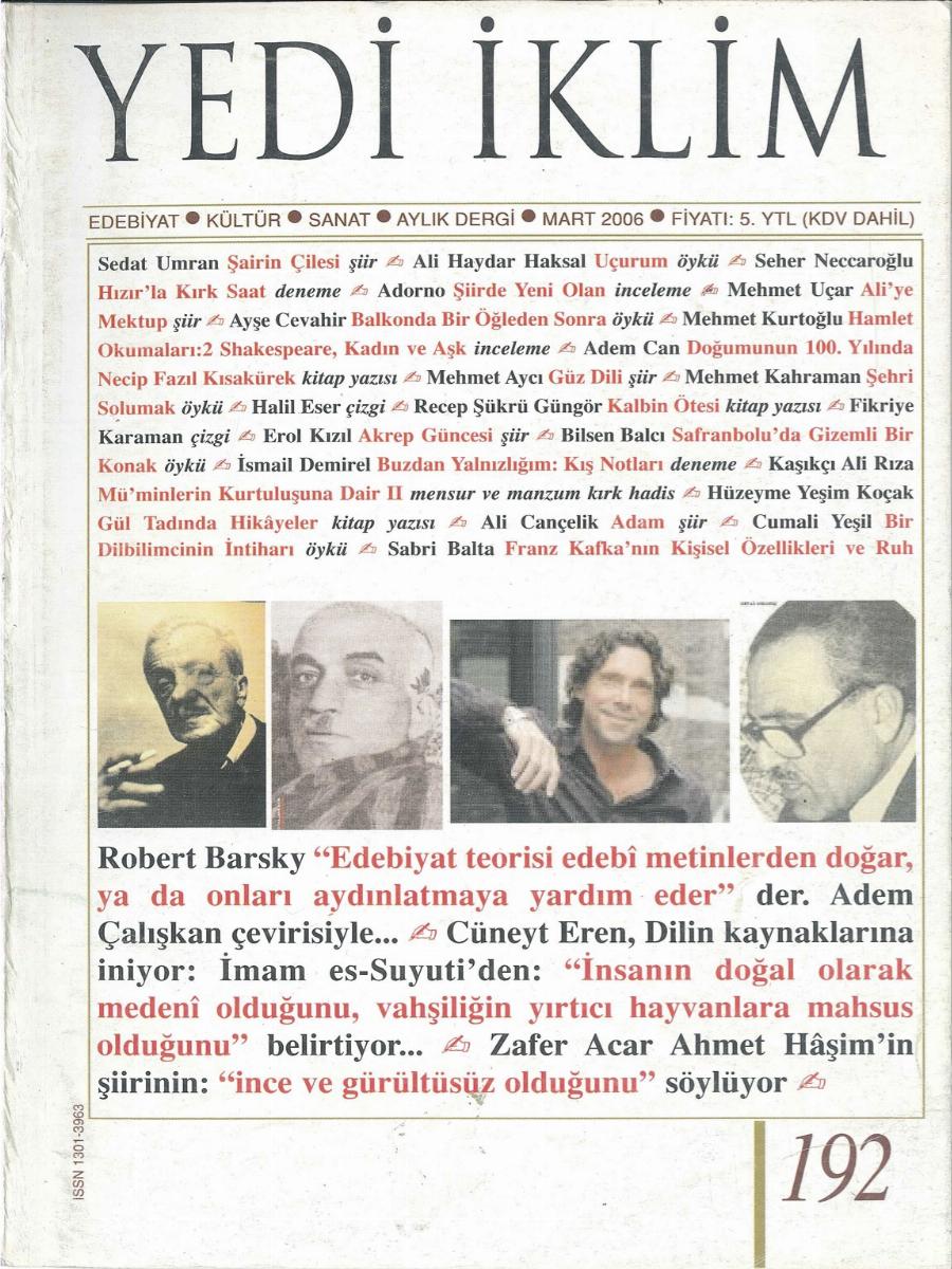 19. Cilt 192. Sayı Kapağı