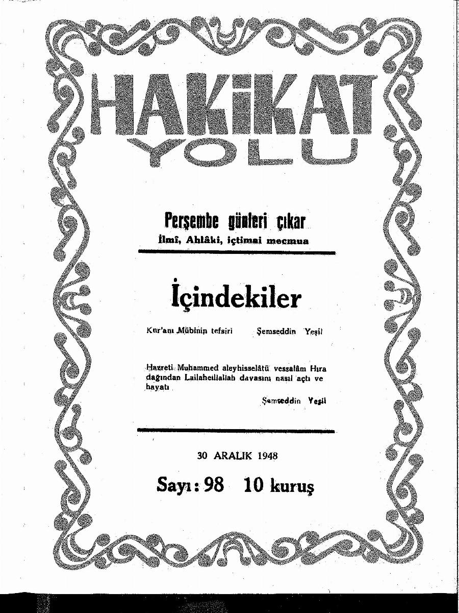 98. Sayı Kapağı