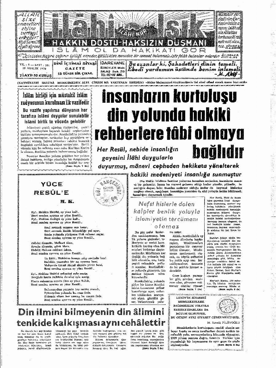 5. Cilt 101. Sayı Kapağı