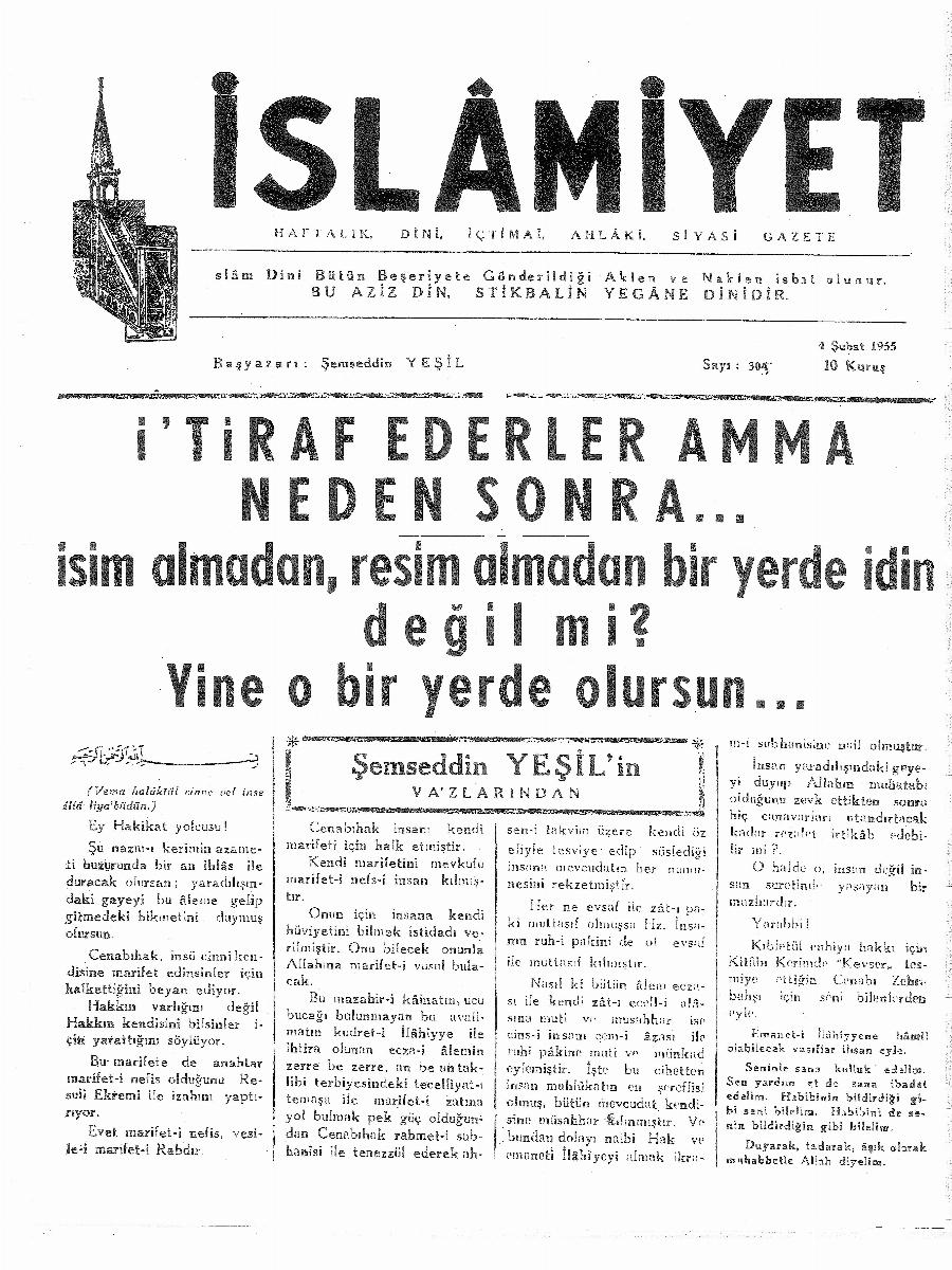 6. Cilt 305. Sayı Kapağı