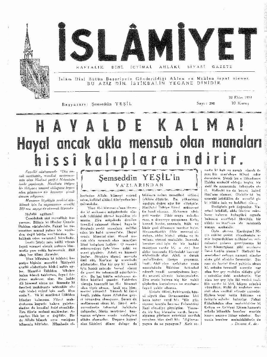 6. Cilt 290. Sayı Kapağı