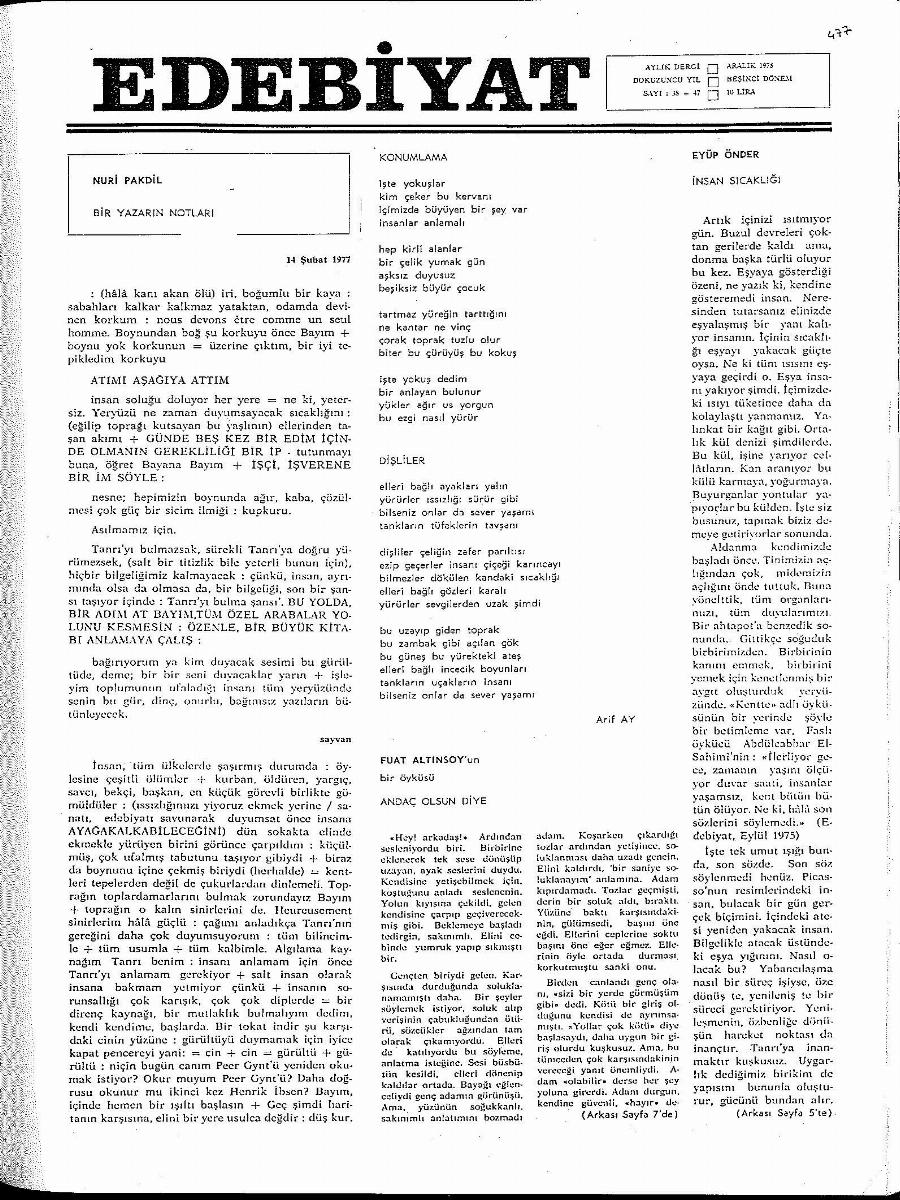 5. Cilt 38+47. Sayı Kapağı