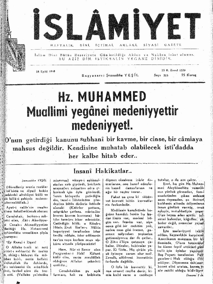 10. Cilt 513. Sayı Kapağı