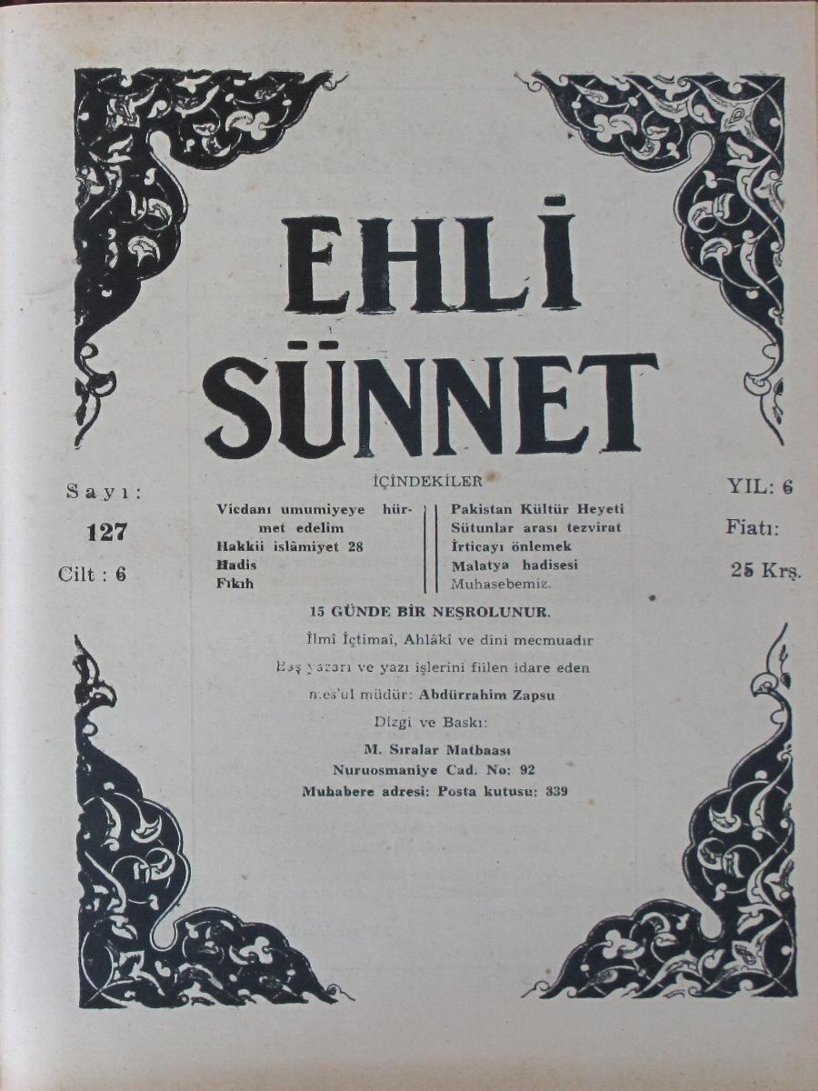 6. Cilt 127. Sayı Kapağı