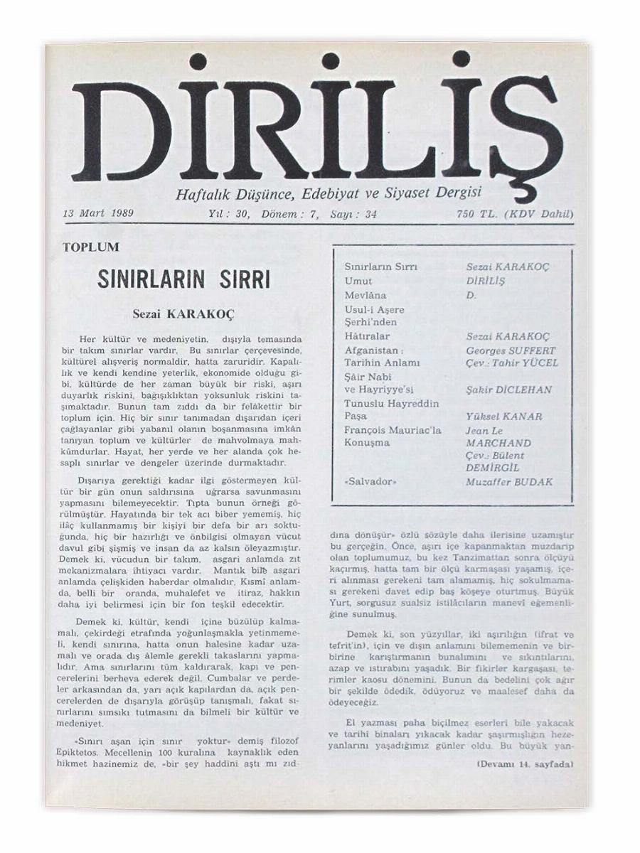 7. Cilt 34. Sayı Kapağı