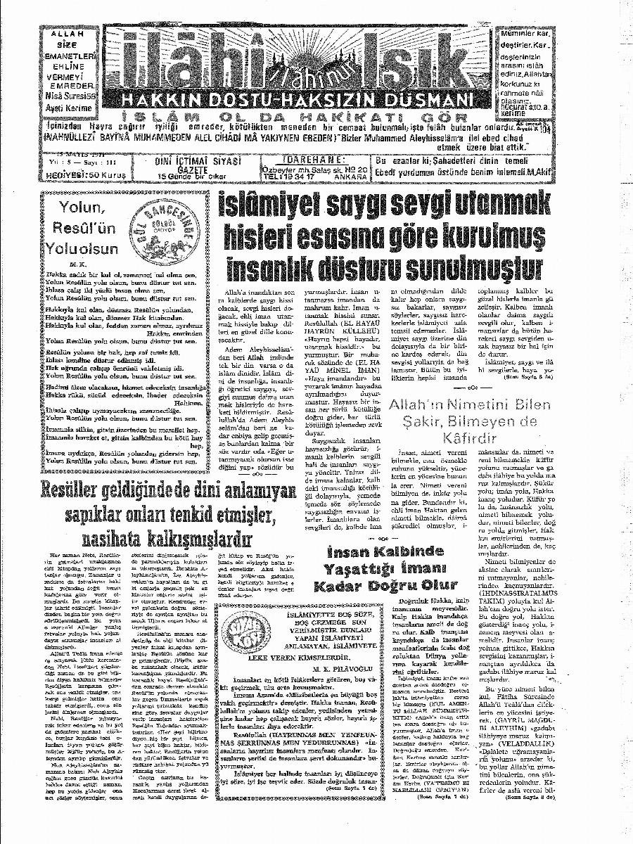 5. Cilt 111. Sayı Kapağı