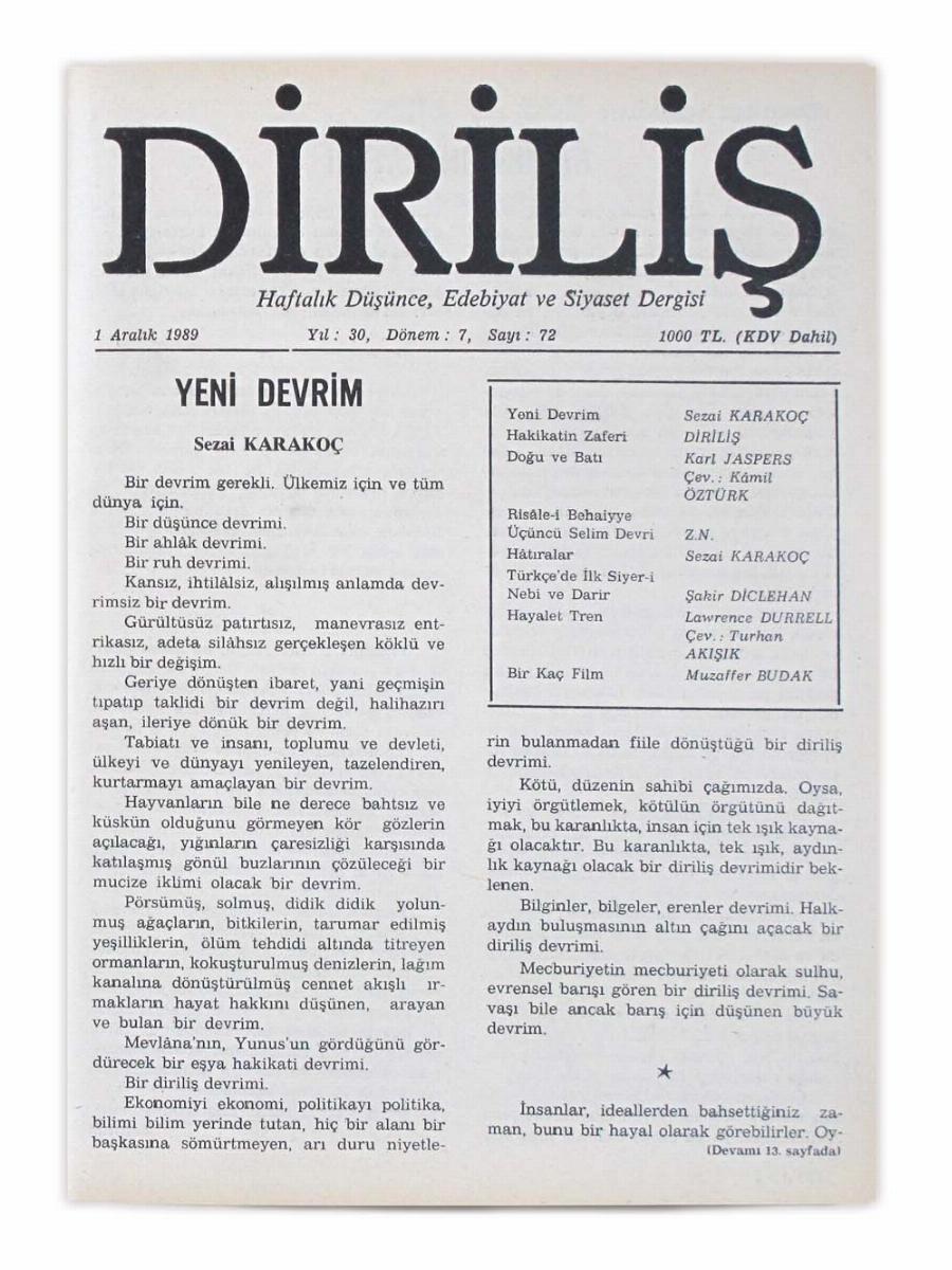 7. Cilt 72. Sayı Kapağı