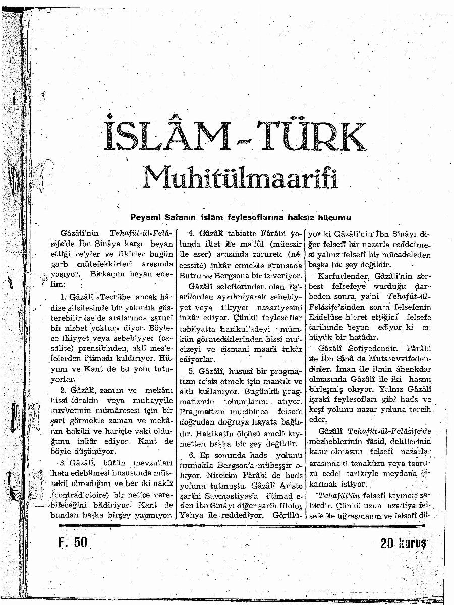 1. Cilt 50. Sayı Kapağı