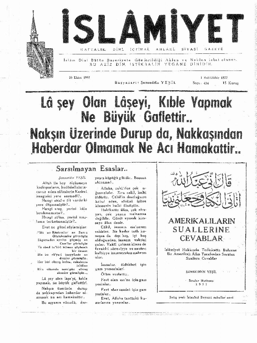 9. Cilt 434. Sayı Kapağı