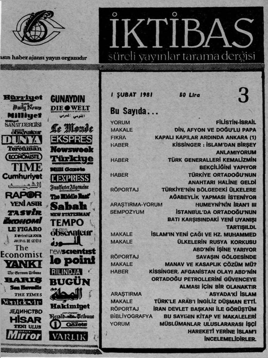 1. Cilt 3. Sayı Kapağı