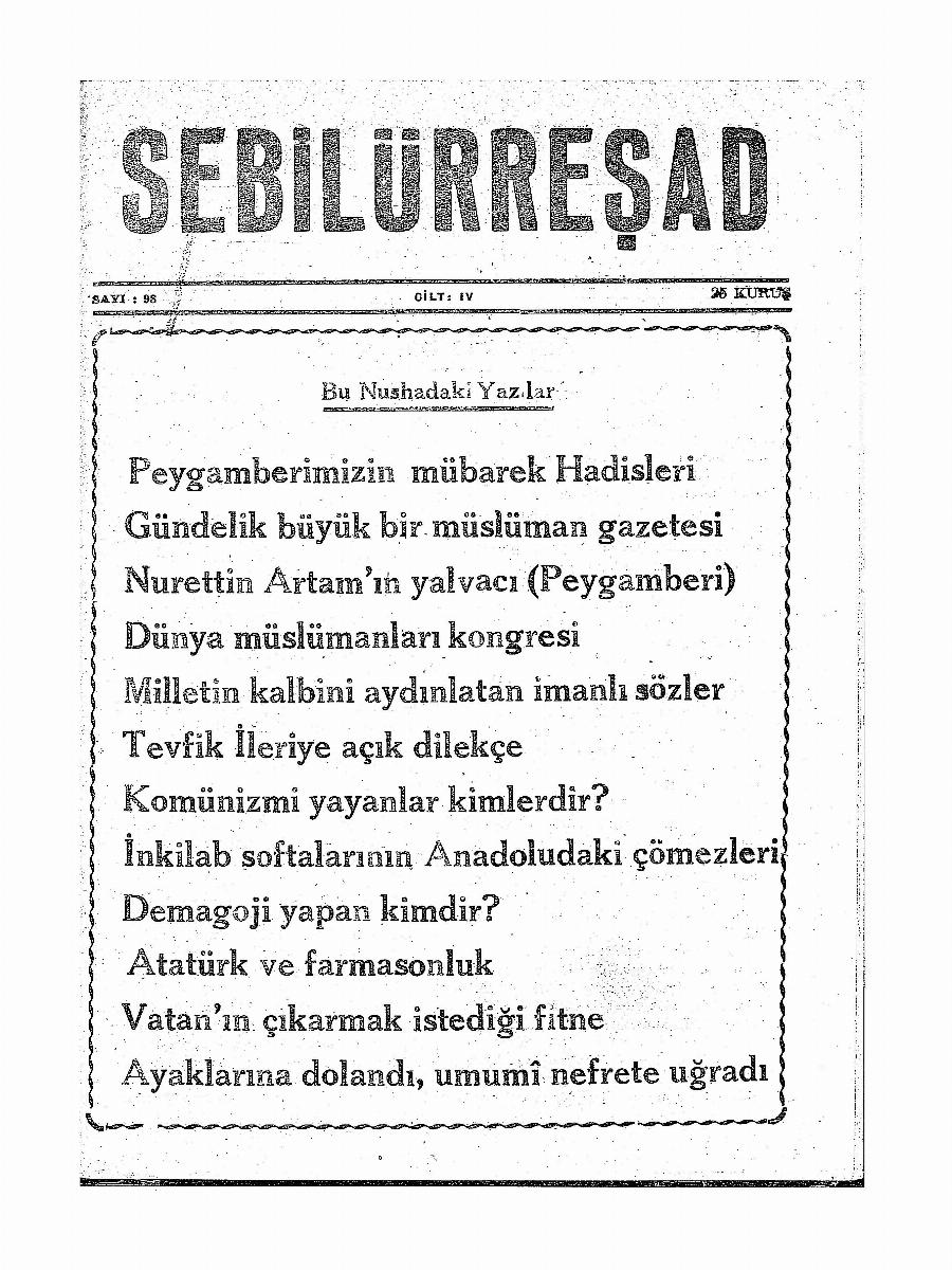 4. Cilt 98. Sayı Kapağı