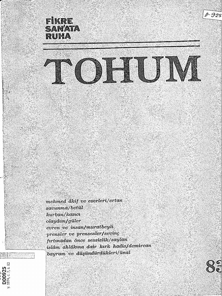 7. Cilt 83. Sayı Kapağı