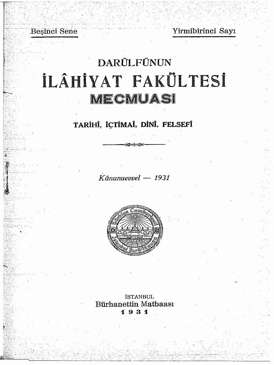 5. Cilt 21. Sayı Kapağı