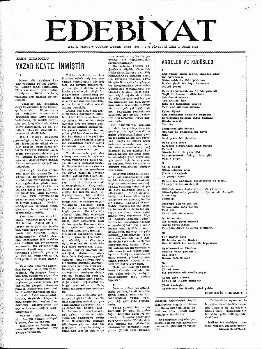 3. Cilt 19+3. Sayı Kapağı