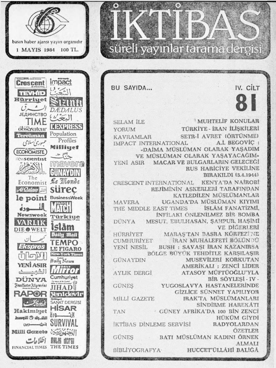 4. Cilt 81. Sayı Kapağı