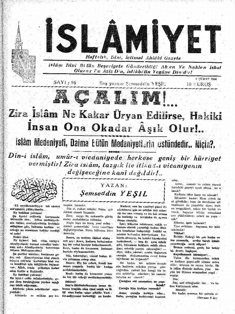 2. Cilt 96. Sayı Kapağı