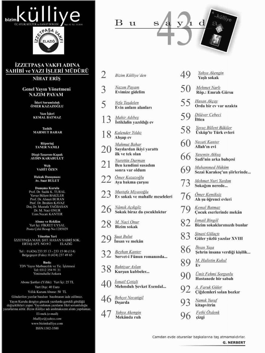 43. Sayı Kapağı